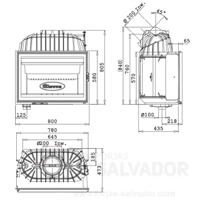 INSERTABLE HOGAR 2180CBS 15 KW DOVRE