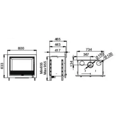 ESTUFA INSERTABLE PARIS-70 C/TURBINA BRONPI