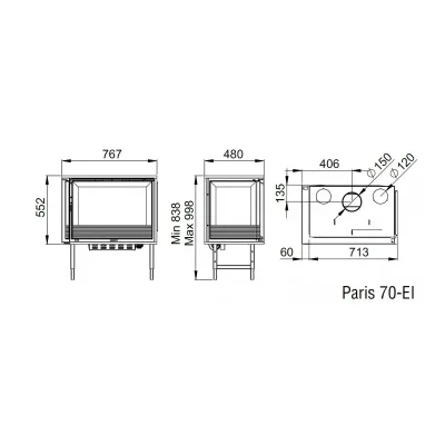 ESTUFA INSERTABLE PARIS-70-ED C/TURBINA BRONPI