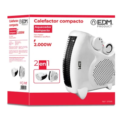 CALEFACTOR COMPACTO MODELO 2 EN 1 07205/1000-2000W EDM