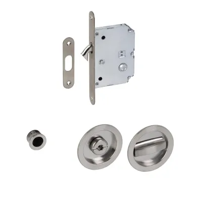 KIT PUERTA CORREDERA 10300105/20MM CROMO SATINADO