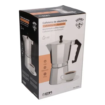 CAFETERA ALUMINIO 76124/12 TAZAS EDM