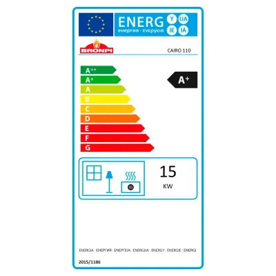 ESTUFA INSERTABLE CAIRO-110 C/CRISTAL VISION BRONPI