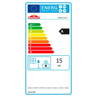 ESTUFA INSERTABLE CAIRO-110-ED C/CRISTAL VISION BRONPI