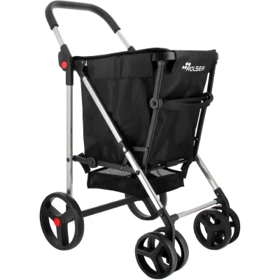 CARRO COMPRA BASKET MF 4B NEGRO ROLSER