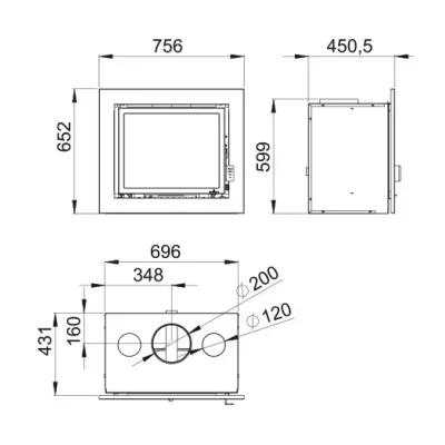 ESTUFA INSERTABLE FLORIDA C/TURBINA BRONPI