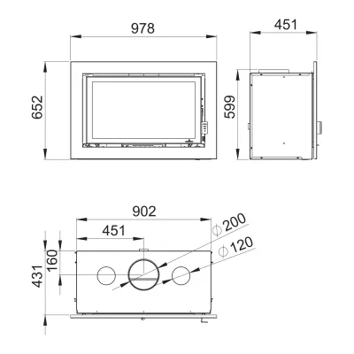 ESTUFA INSERTABLE FLORIDA-P C/TURBINA BRONPI