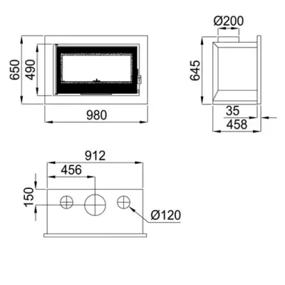 ESTUFA INSERTABLE FLORIDA-PV C/TURBINAS BRONPI