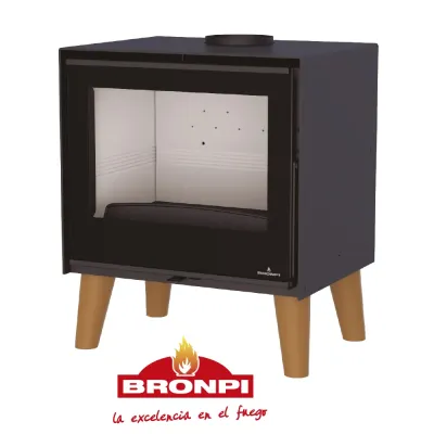 ESTUFA ARUS C/INTERIOR FIRETEK Y CRISTAL VISION BRONPI