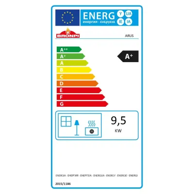 ESTUFA ARUS C/INTERIOR FIRETEK Y CRISTAL VISION BRONPI