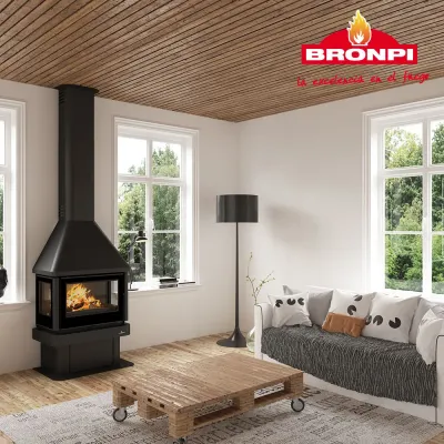 CHIMENEA LISBOA-3C VISION C/TURBINA Y CRISTAL VISION BRONPI