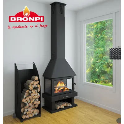 CHIMENEA HUESCA METALICA FRONTAL BRONPI