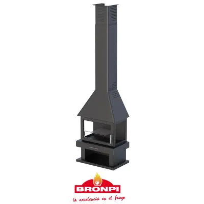 CHIMENEA HUESCA METALICA FRONTAL BRONPI