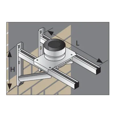 ESCUADRA DE SOPORTE REFORZADA DOBLE PARED 750MM INOX AISI 304 ROS ESCUADRA DE SOPORTE REFORZADA DOBLE PARED 750MM INOX AISI 304 ROS