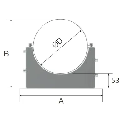 SOPORTE DOBLE PARED REGULABLE 180MM INOX AISI 304 ROS SOPORTE DOBLE PARED REGULABLE 180MM INOX AISI 304 ROS