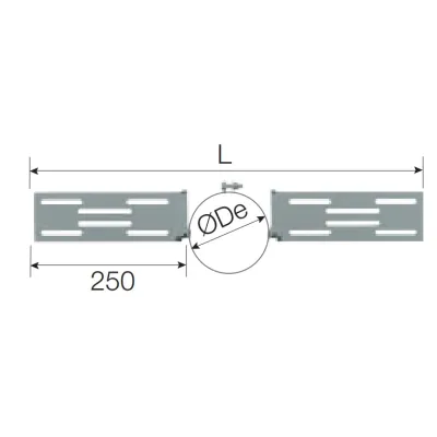 SOPORTE A TECHO REGULABLE DOBLE PARED 200MM INOX AISI 304 ROS SOPORTE A TECHO REGULABLE DOBLE PARED 200MM INOX AISI 304 ROS