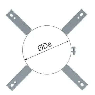 ABRAZADERA FORJADO DOBLE PARED 250MM INOS AISI 304 ROS ABRAZADERA FORJADO DOBLE PARED 250MM INOS AISI 304 ROS