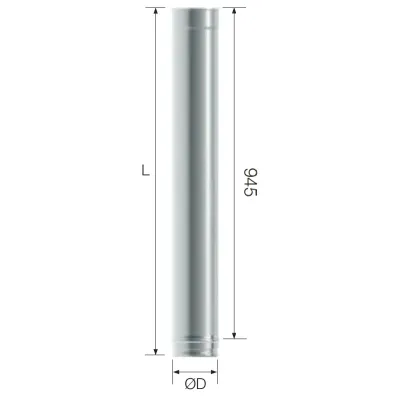 TUBO CHIMENEA SIMPLE PARED 250MM x 1M INOX AISI 304 ROS TUBO CHIMENEA SIMPLE PARED 250MM x 1M INOX AISI 304 ROS