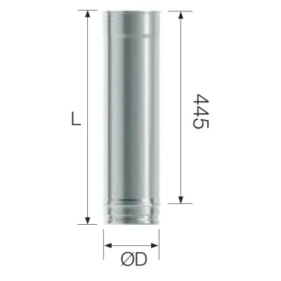 TUBO CHIMENEA SIMPLE PARED 80MM X 0,5M INOX AISI 316 ROS TUBO CHIMENEA SIMPLE PARED 80MM X 0,5M INOX AISI 316 ROS