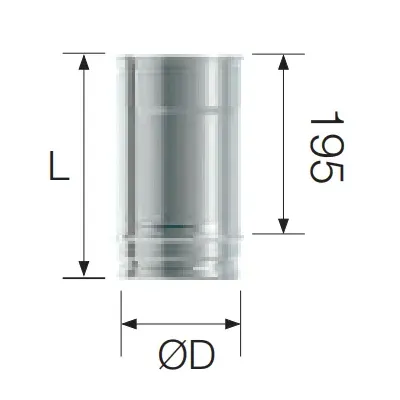 TUBO CHIMENEA SIMPLE PARED 250MM X 0,25M INOX AISI 316 ROS TUBO CHIMENEA SIMPLE PARED 250MM X 0,25M INOX AISI 316 ROS