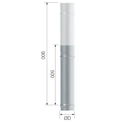 TUBO CHIMENEA SIMPLE PARED 250MM X 1M INOX AISI 316 ROS TUBO CHIMENEA SIMPLE PARED 250MM X 1M INOX AISI 316 ROS