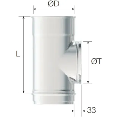 MODULO DE INSPECCION SIMPLE PARED 80MM INOX AISI 316 ROS