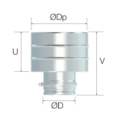SOMBRERO ANTIRETORNO SIMPLE PARED 250MM INOX AISI 316 ROS SOMBRERO ANTIRETORNO SIMPLE PARED 250MM INOX AISI 316 ROS