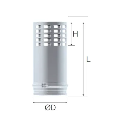 SOMBRERO SALIDA VERTICAL SIMPLE PARED 250MM INOX AISI 316 ROS SOMBRERO SALIDA VERTICAL SIMPLE PARED 250MM INOX AISI 316 ROS