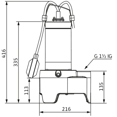 BOMBA SUMERGIBLE REXA MINI3-V04.11/M06-523/A-10M 230V WILO