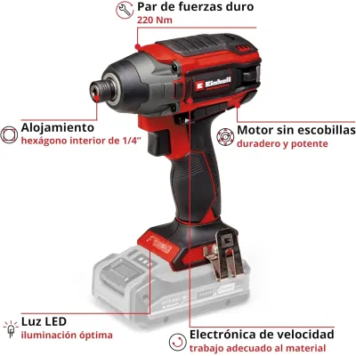 ATORNILLADOR DE IMPACTO Brushless TP-CI 18 220Li 4510085 EINHELL
