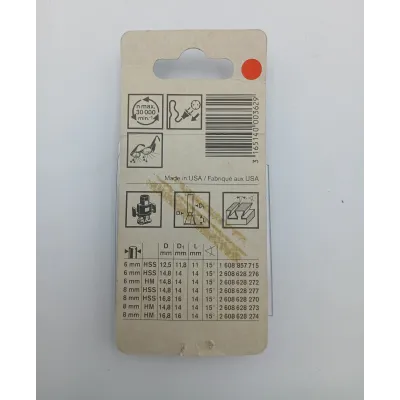 FRESA COLAS DE MILANO HSS V6/D12.5-11.8/L11MM 15º 1608857715 BOSCH