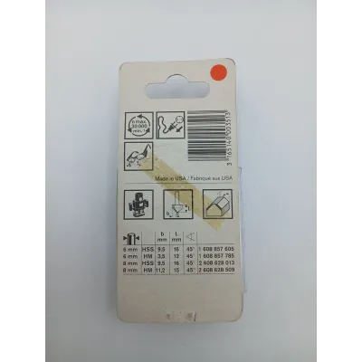 FRESA ENRASAR Y BISELAR HSS V6/A9.5/L16MM 45º 1608857605 BOSCH