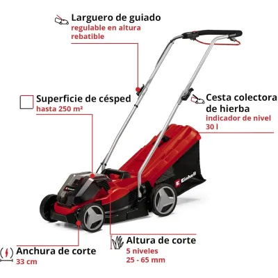 CORTACESPED BATERIA LITO GE-CM 36/33 Li (2x2,0Ah) 3413210 EINHELL