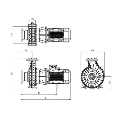 BOMBA PISCINA GREAT GIANT-129 DN125/DN100 7.5HP HIERRO PSH