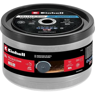 Cubo de 50 discos 115x1mm inox metal 49711526 EINHELL