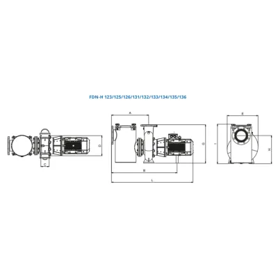 BOMBA PISCINA FDN-131H DN150/DN100 12.5HP BRONCE PSH