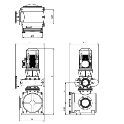 BOMBA PISCINA FDN-132V DN150/DN100 15HP HIERRO PSH