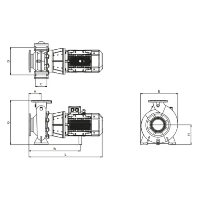 BOMBA PISCINA DN-228 DN100/DN80 12.5HP HIERRO PSH