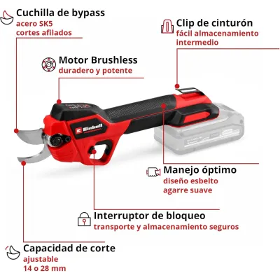 TIJERA PODADORA GP-LS 18/28 Li BL-Solo 3408320 EINHELL