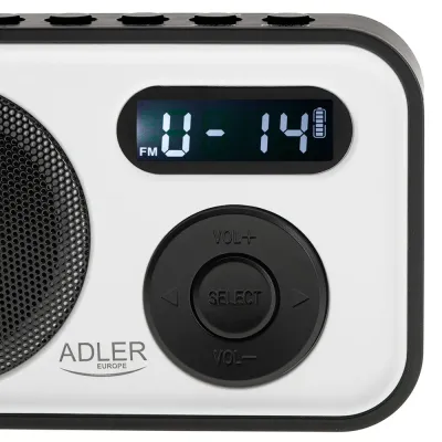 RADIO DIGITAL PLL AM/FM AD 1906 BLANCO NEGRO ADLER