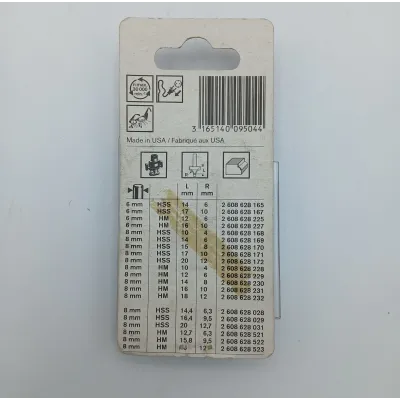 FRESA PARA PERFILAR HSS V6/D6/L14MM 2608628165 BOSCH