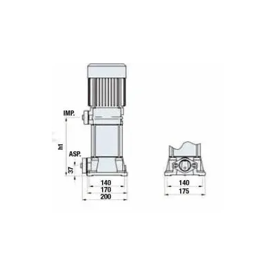 BOMBA VERTICAL VIPV 15M/1,5CV/1,1kW 50Hz P0014491 IDEAL