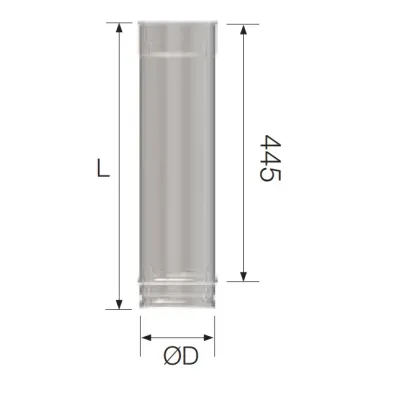 TUBO CHIMENEA SIMPLE PARED 180MM X 0.5M INOX AISI 316 ROS TUBO CHIMENEA SIMPLE PARED 180MM X 0.5M INOX AISI 316 ROS