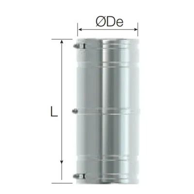 ABRAZADERA PARA VIENTO ESTÁTICA 200MM INOX AISI 304 4020132 ROS 