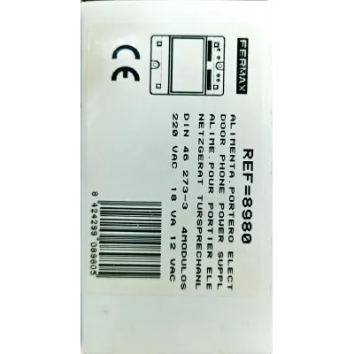 ALIMENTADOR PORTERO 220Vca-12Vac 1,5A 18VA 8980 FERMAX ALIMENTADOR PORTERO 220Vca-12Vac 1,5A 18VA 8980 FERMAX