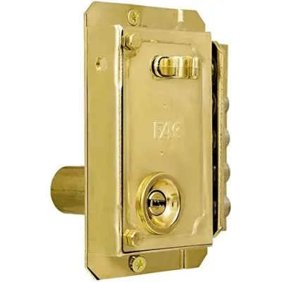CERRADURA S-90/P UVE CILINDRO SEGURIDAD DCHA.DORADA FAC