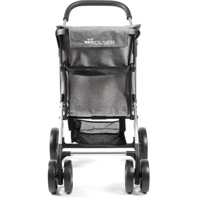 CARRO BASKET TWEED 4B 4 RUEDA GRDE+2 GIRATORIA GRIS ROLSER