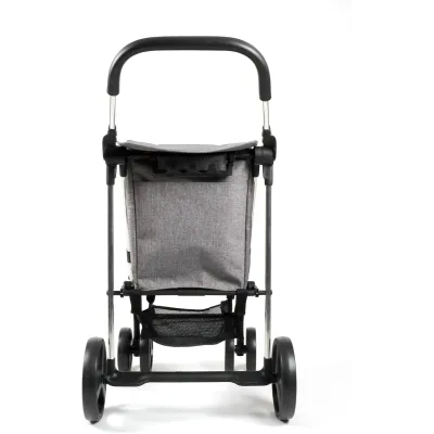 CARRO BASKET TWEED 4B 4 RUEDA GRDE+2 GIRATORIA GRIS ROLSER