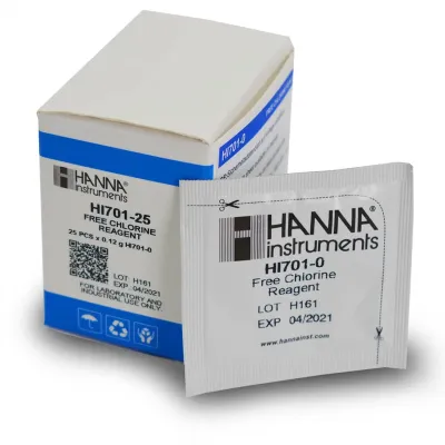 KIT REACTIVO FOTOMETRO CLORO 300 POLVO HANNA 1224