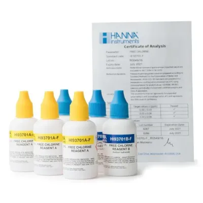 KIT REACTIVO FOTOMETRO CLORO LIBRE 300 LIQUIDO HANNA 17413